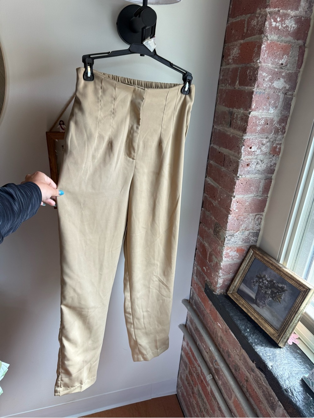 Womens Tailored Tan Dress Pants